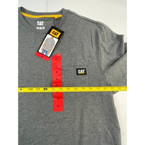 Caterpillar NWT Mens Gray Short Sleeve Crew Neck Pocket T-Shirt, Medium, New - Picture 10 of 13